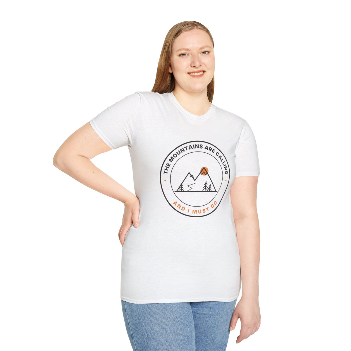Mountain Badge T-Shirt | And I Must Go Hiking Tee for Nature Lovers