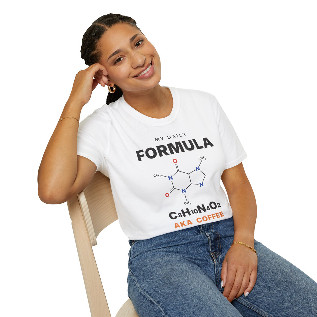 Caffeine Molecule T-Shirt - My Daily Formula Gift for Coffee Lovers