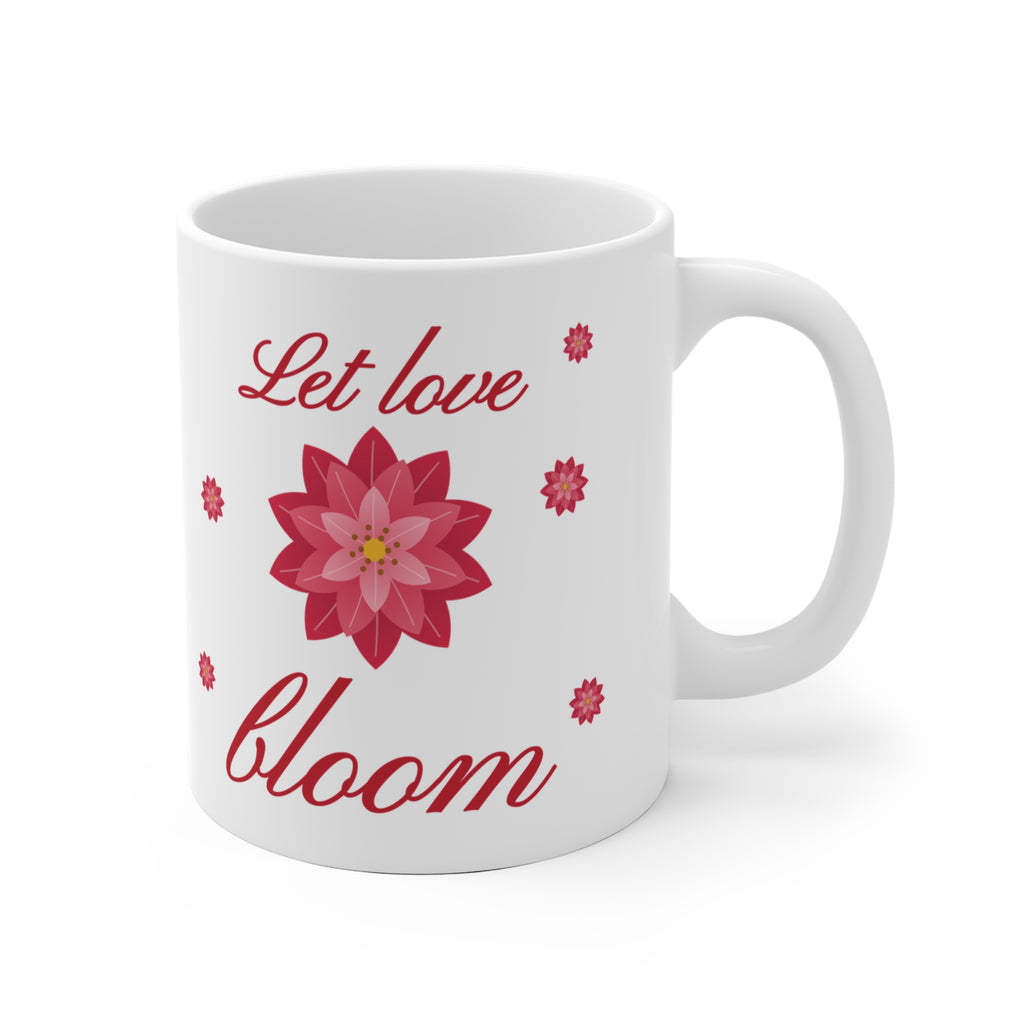 Let Love Bloom Mug - Floral Ceramic Gift for Her