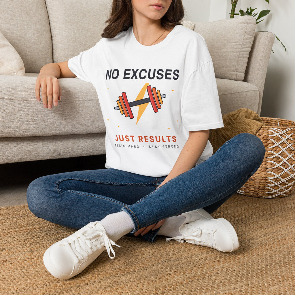 No Excuses Gym T-Shirt - Funny Workout Gift for Gym Lovers