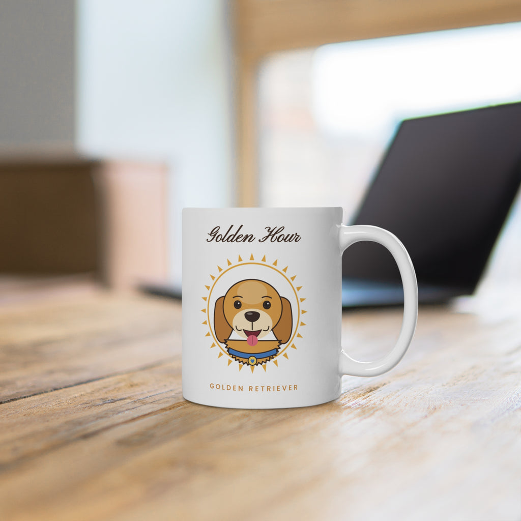 Golden Retriever Mug - Golden Hour Ceramic Coffee Cup Gift for Dog Lovers