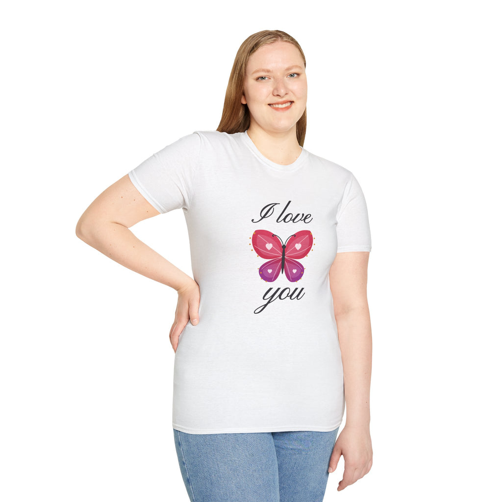 I Love You Butterfly T-Shirt - Romantic Gift for Her