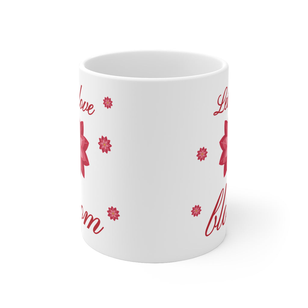 Let Love Bloom Mug - Floral Ceramic Gift for Her