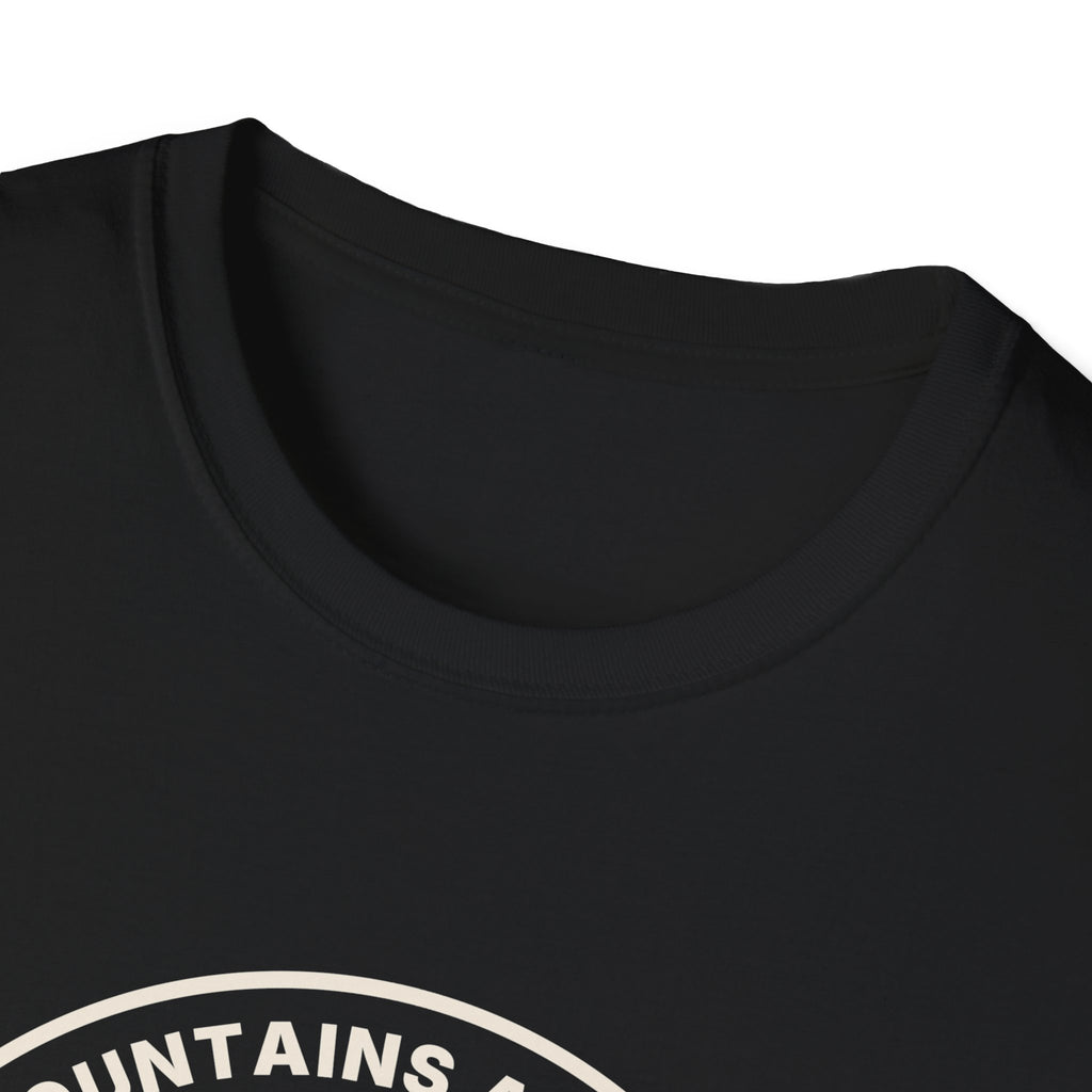 Mountain Badge T-Shirt | And I Must Go Hiking Tee for Nature Lovers
