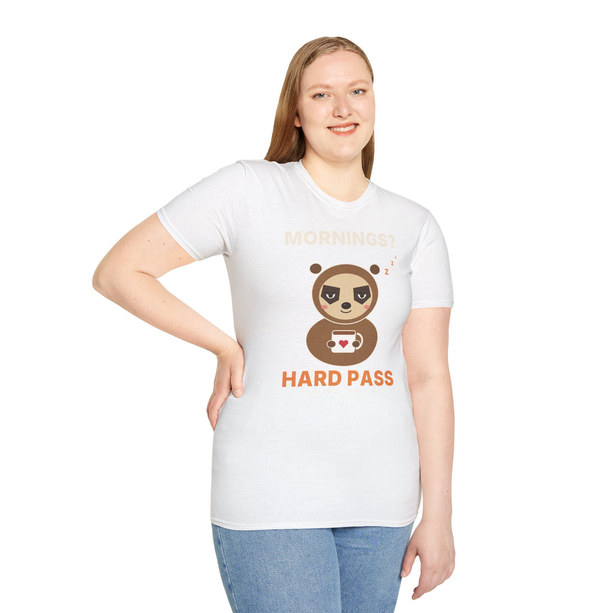 Hard Pass Grumpy Sloth T-Shirt | Funny Coffee Lover Tee
