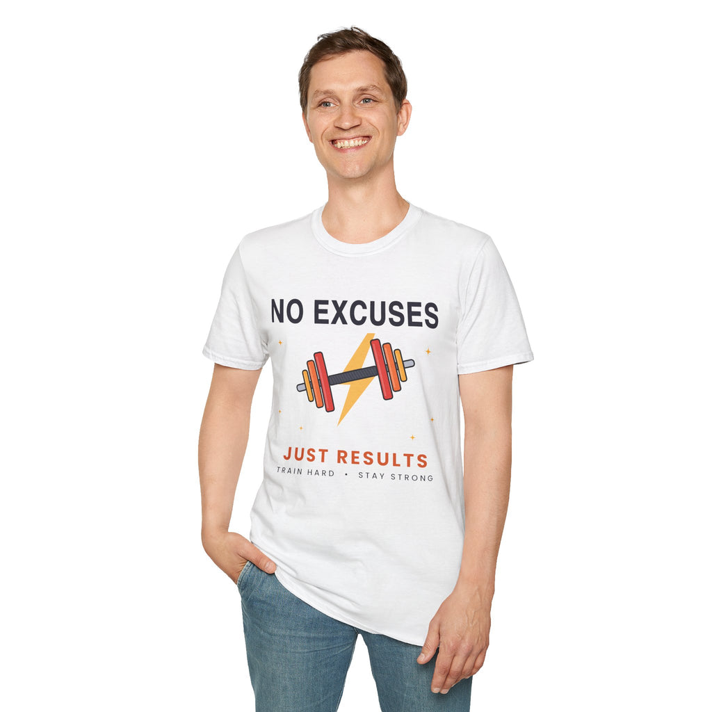 No Excuses Gym T-Shirt - Funny Workout Gift for Gym Lovers