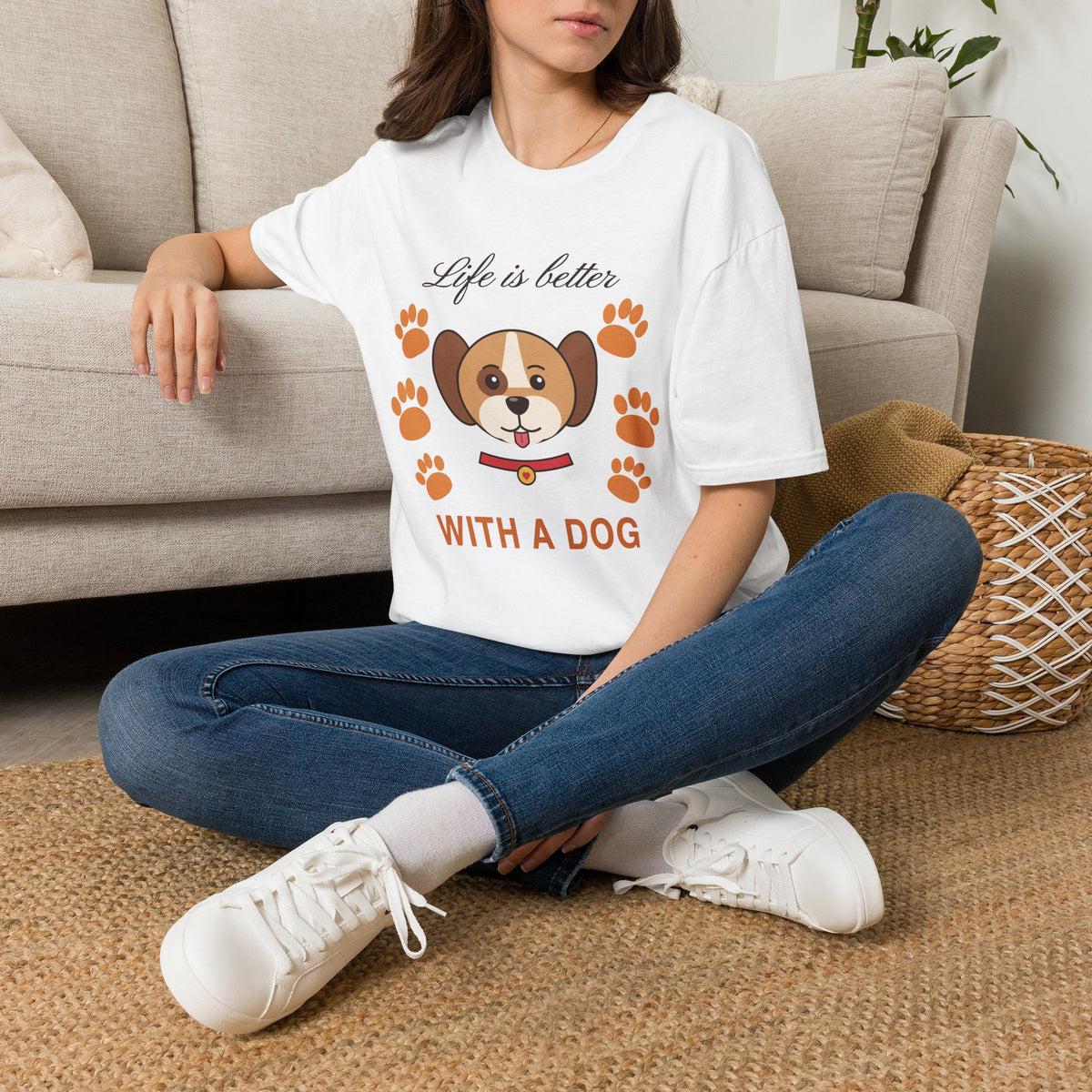 Life Is Better With A Dog T-Shirt - Cute Dog Lover Gift