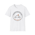 Mountain Badge T-Shirt | And I Must Go Hiking Tee for Nature Lovers