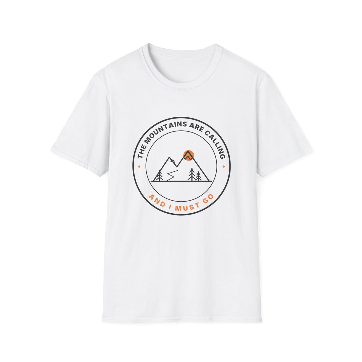 Mountain Badge T-Shirt | And I Must Go Hiking Tee for Nature Lovers