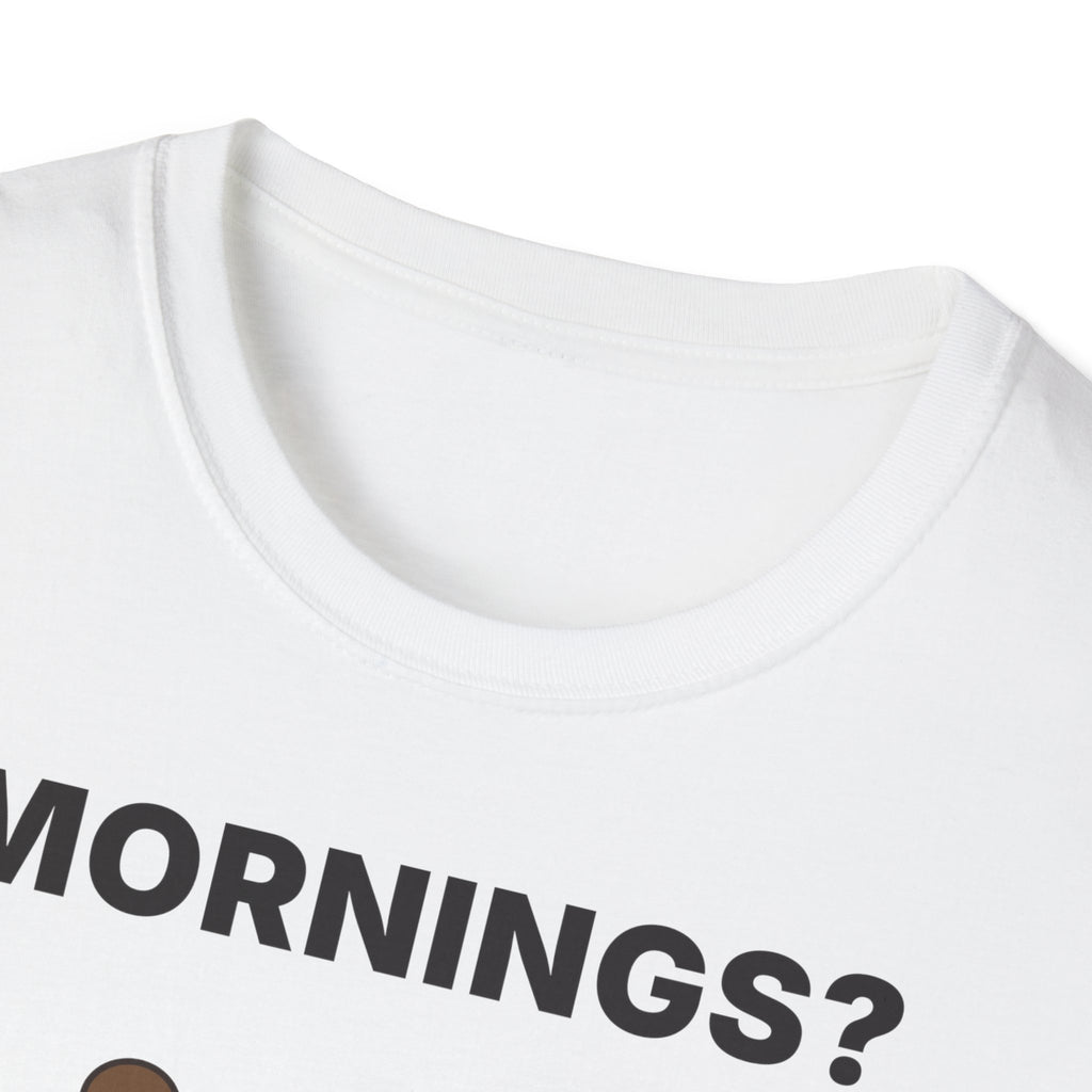 Mornings? Hard Pass Grumpy Sloth T-Shirt | Funny Coffee Lover Tee