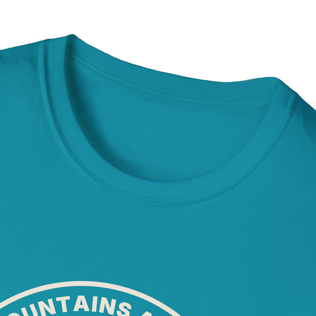 Mountain Badge T-Shirt | And I Must Go Hiking Tee for Nature Lovers