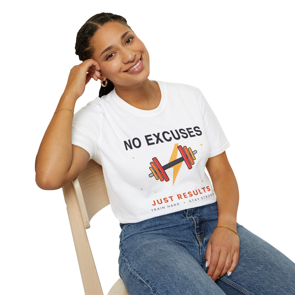 No Excuses Gym T-Shirt - Funny Workout Gift for Gym Lovers