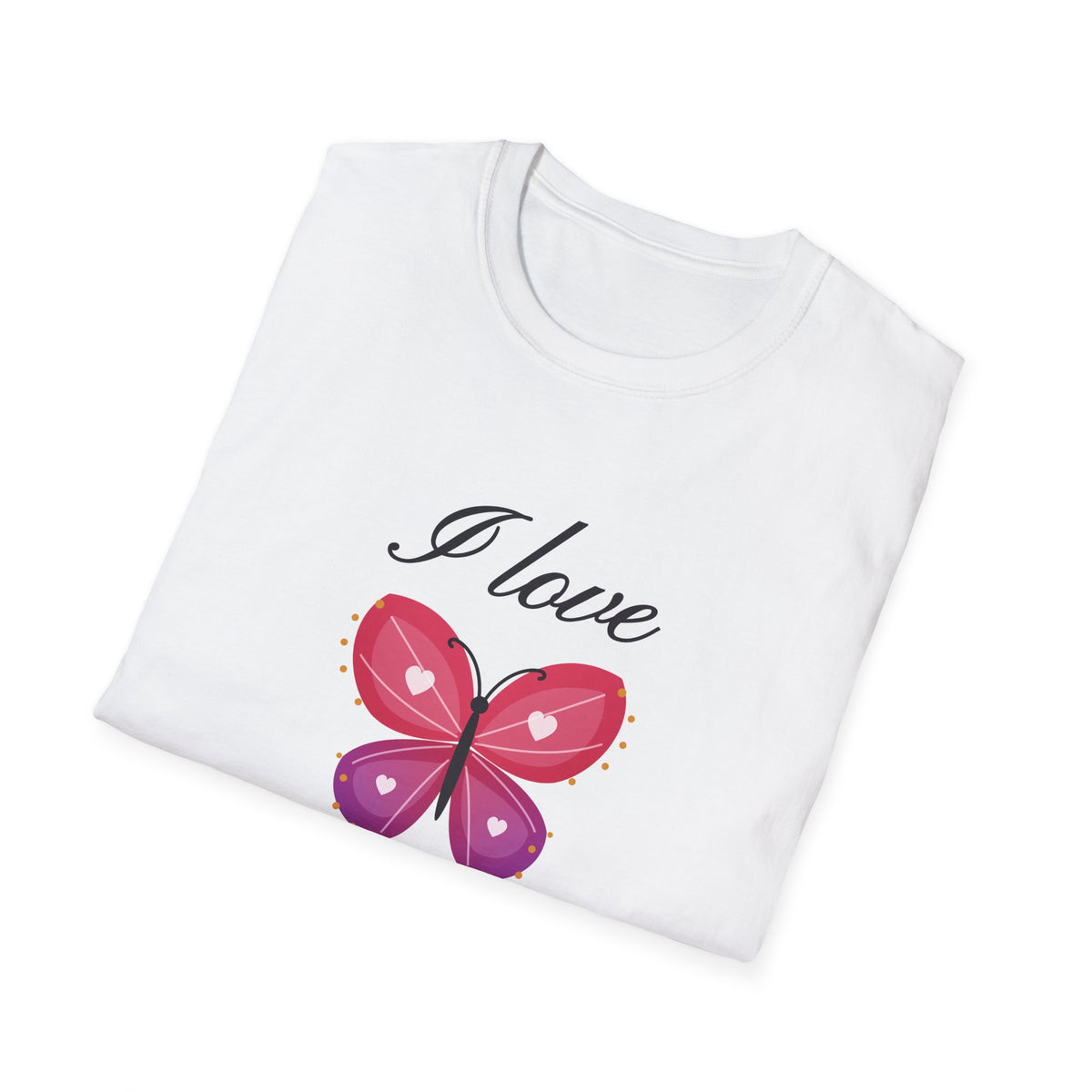 I Love You Butterfly T-Shirt - Romantic Gift for Her