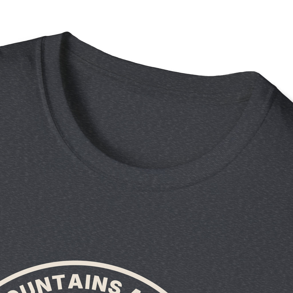 Mountain Badge T-Shirt | And I Must Go Hiking Tee for Nature Lovers