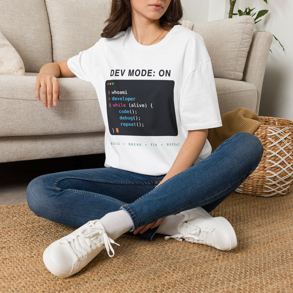 Dev Mode On T-Shirt - Funny Programmer Gift for Developers