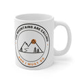 Mountain Badge Mug | And I Must Go Hiking Coffee Mug for Nature Lovers