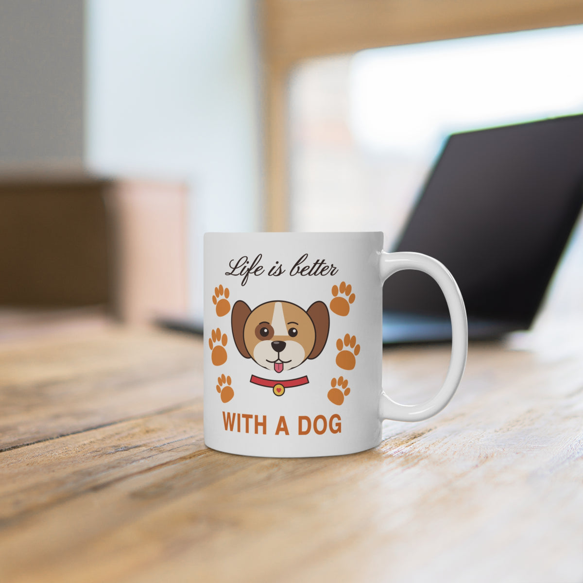 Life Is Better With A Dog Mug - Cute Dog Lover Gift
