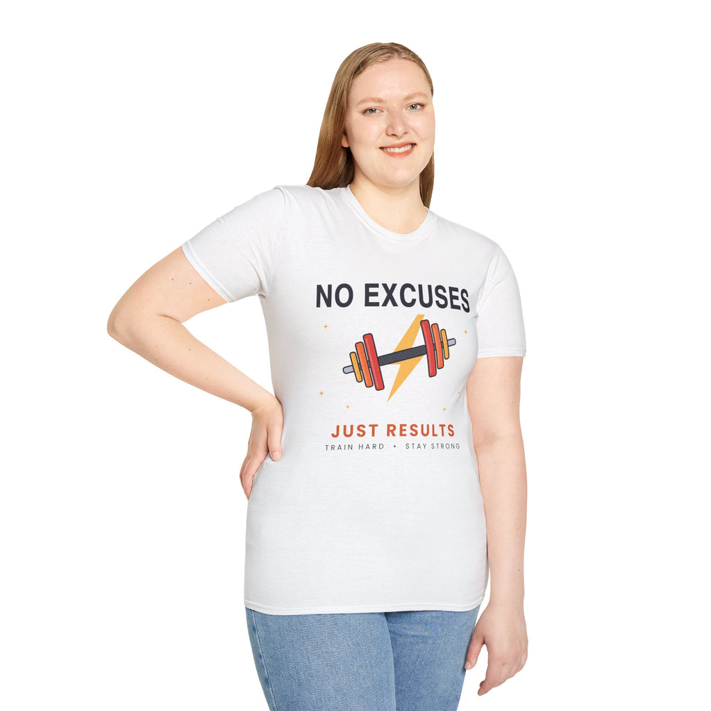 No Excuses Gym T-Shirt - Funny Workout Gift for Gym Lovers