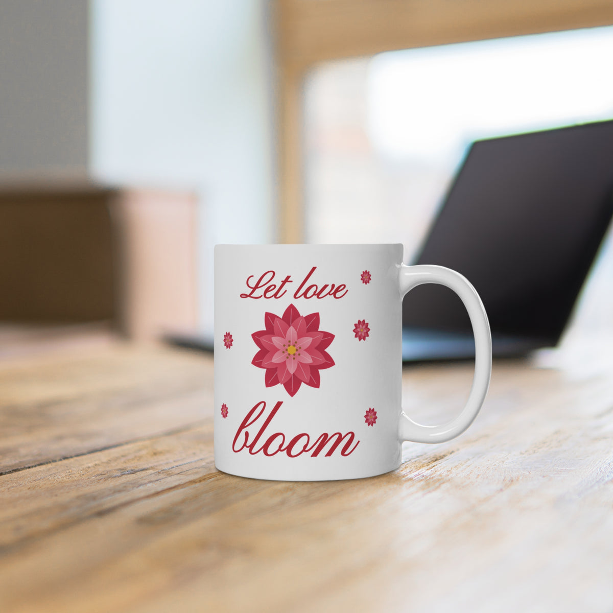 Let Love Bloom Mug - Floral Ceramic Gift for Her