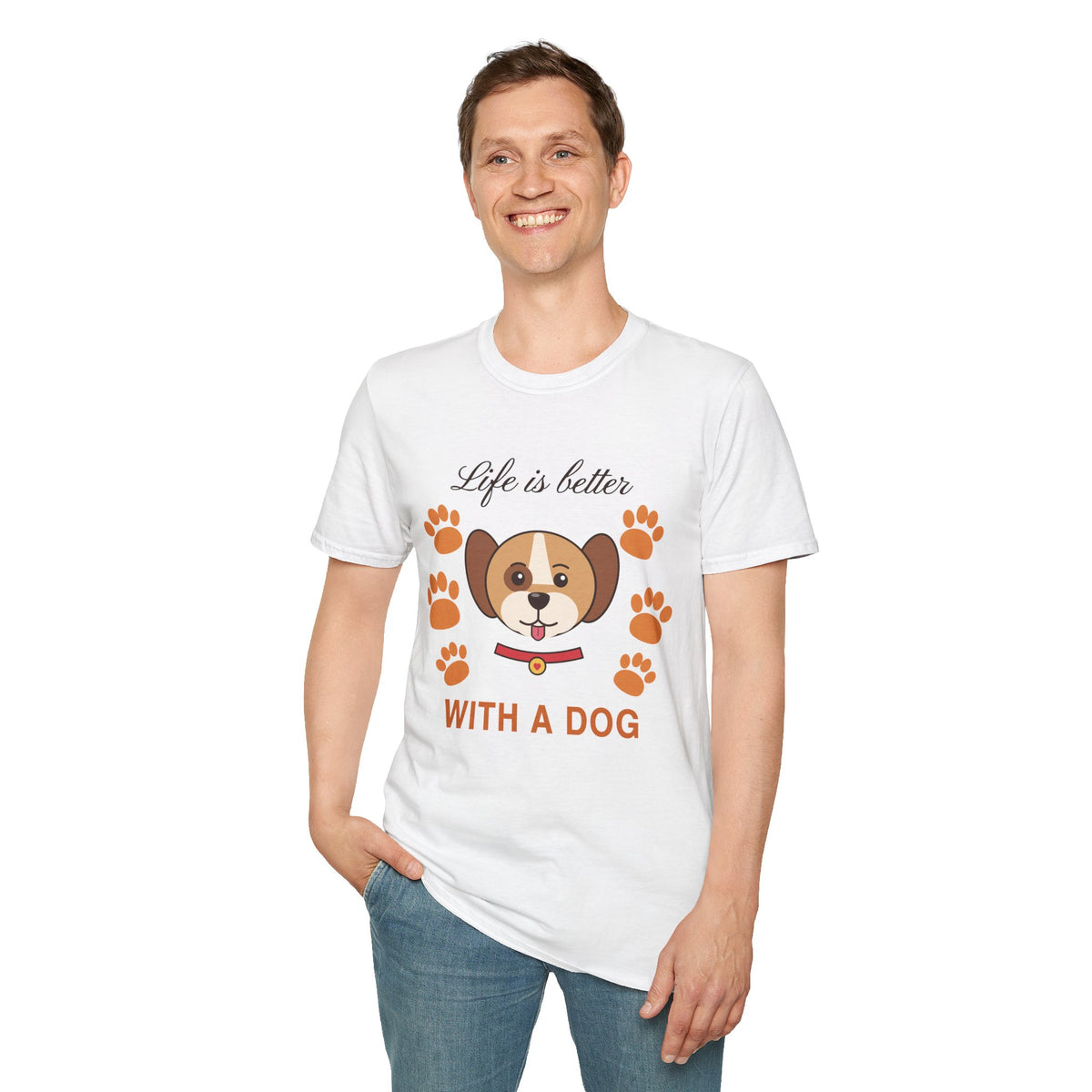 Life Is Better With A Dog T-Shirt - Cute Dog Lover Gift