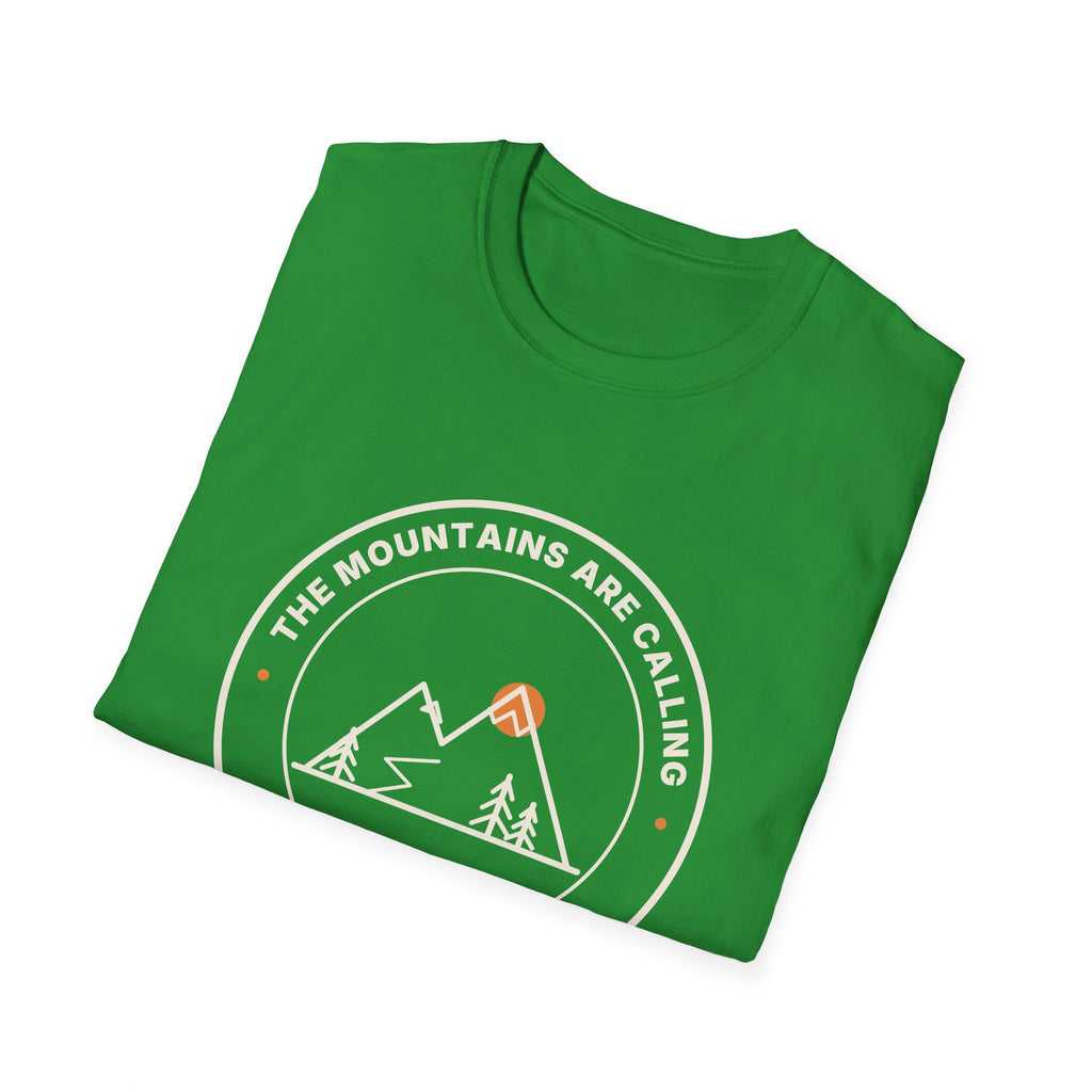 Mountain Badge T-Shirt | And I Must Go Hiking Tee for Nature Lovers
