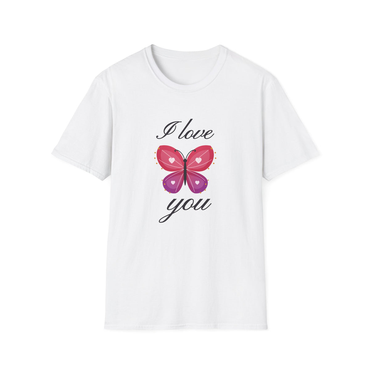 I Love You Butterfly T-Shirt - Romantic Gift for Her