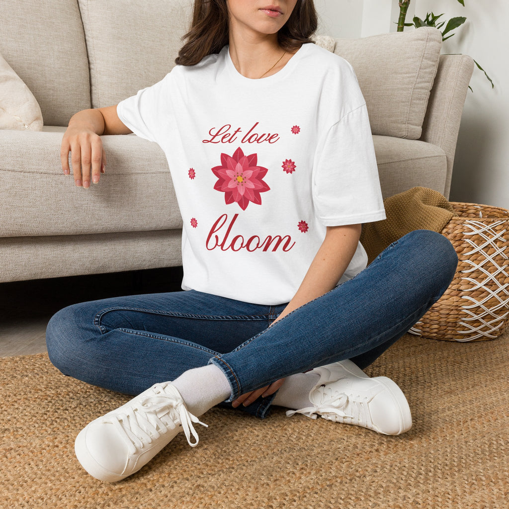 Let Love Bloom T-Shirt - Floral Gift for Her
