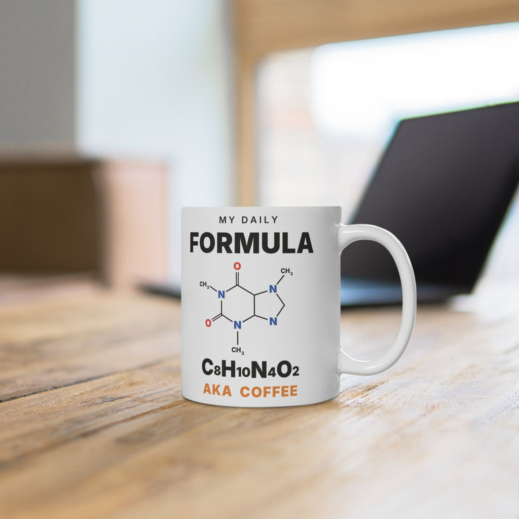 C8H10N4O2 Caffeine Molecule Mug | Funny Science Coffee Mug
