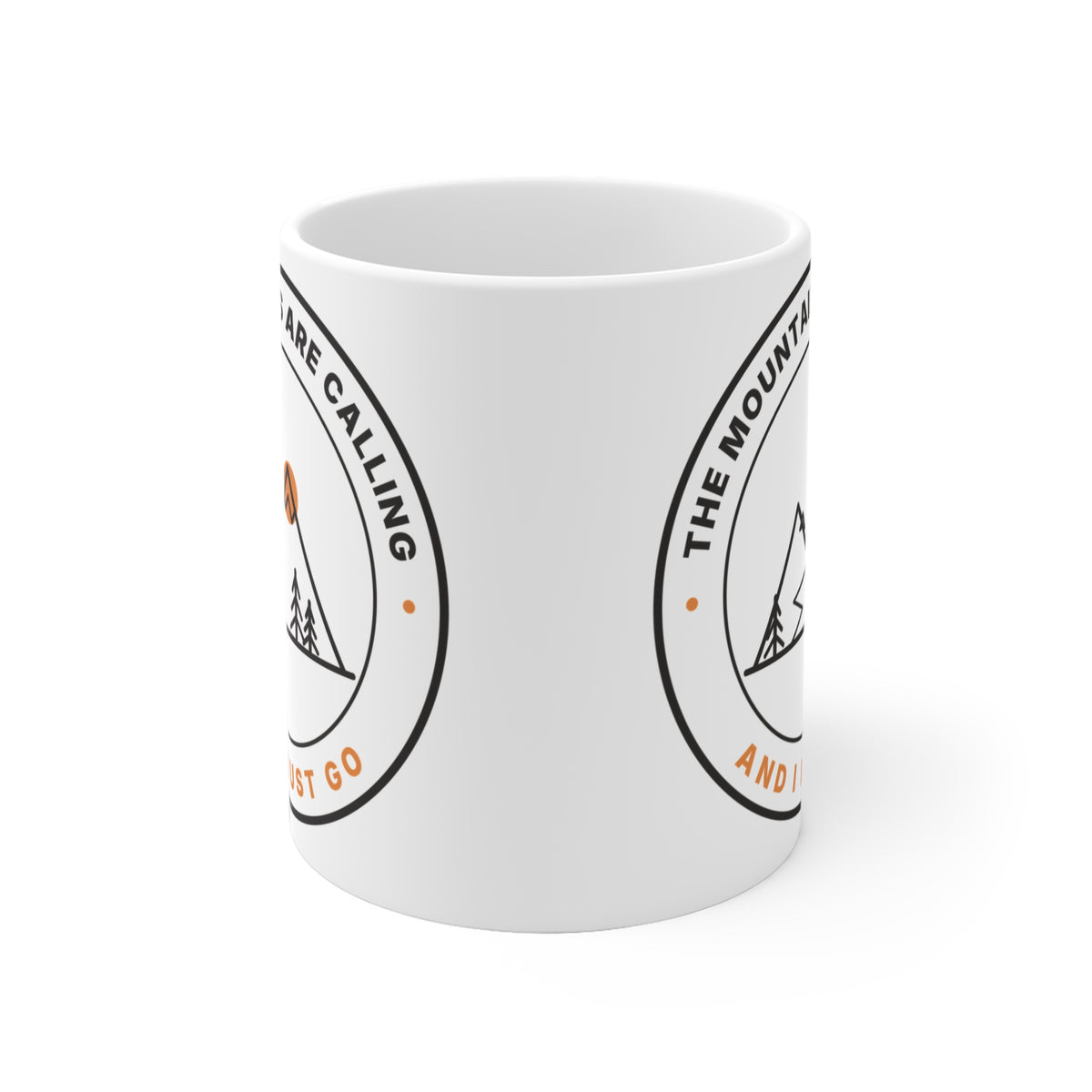 Mountain Badge Mug | And I Must Go Hiking Coffee Mug for Nature Lovers