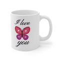 I Love You Butterfly Mug - Romantic Ceramic Gift