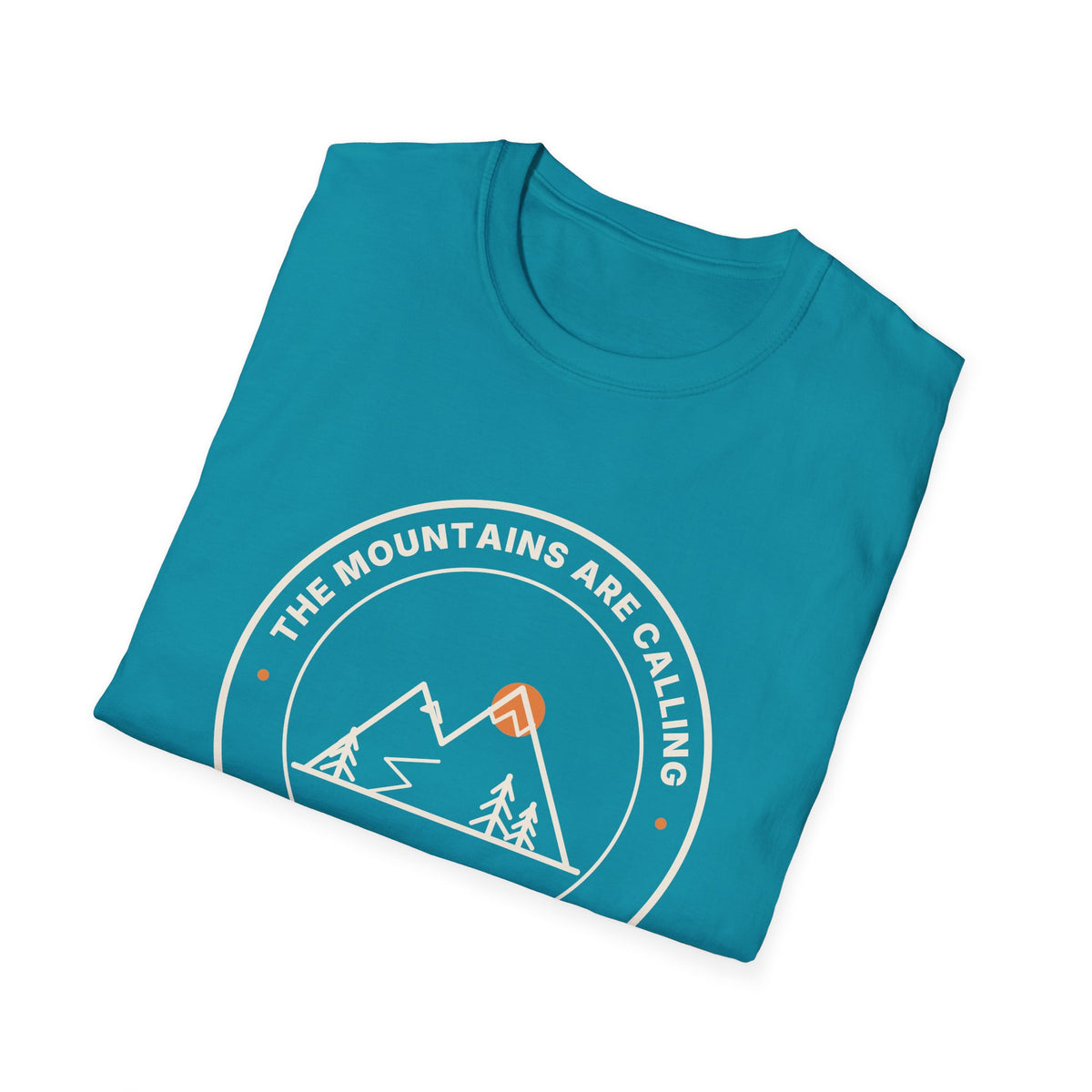 Mountain Badge T-Shirt | And I Must Go Hiking Tee for Nature Lovers