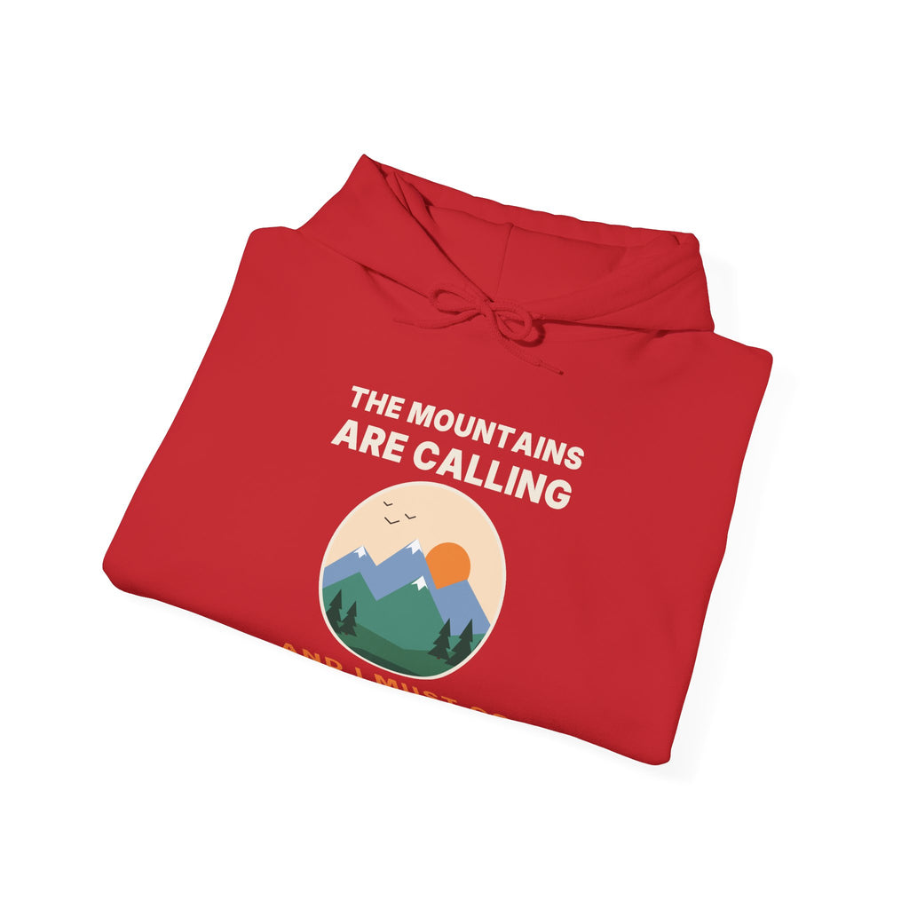 The Mountains Are Calling Hoodie | Hiking Gift Hooded Sweatshirt for Nature Lovers
