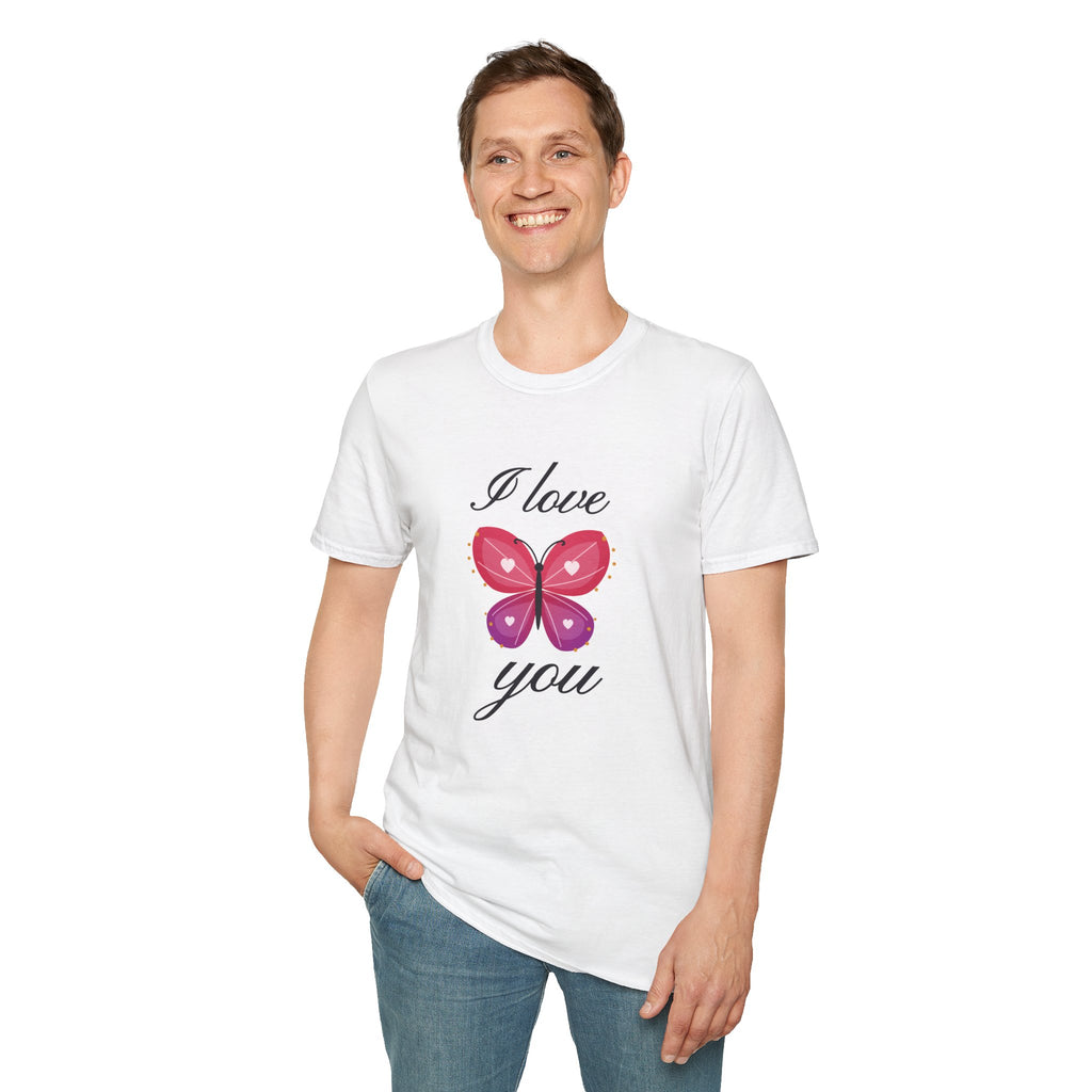 I Love You Butterfly T-Shirt - Romantic Gift for Her
