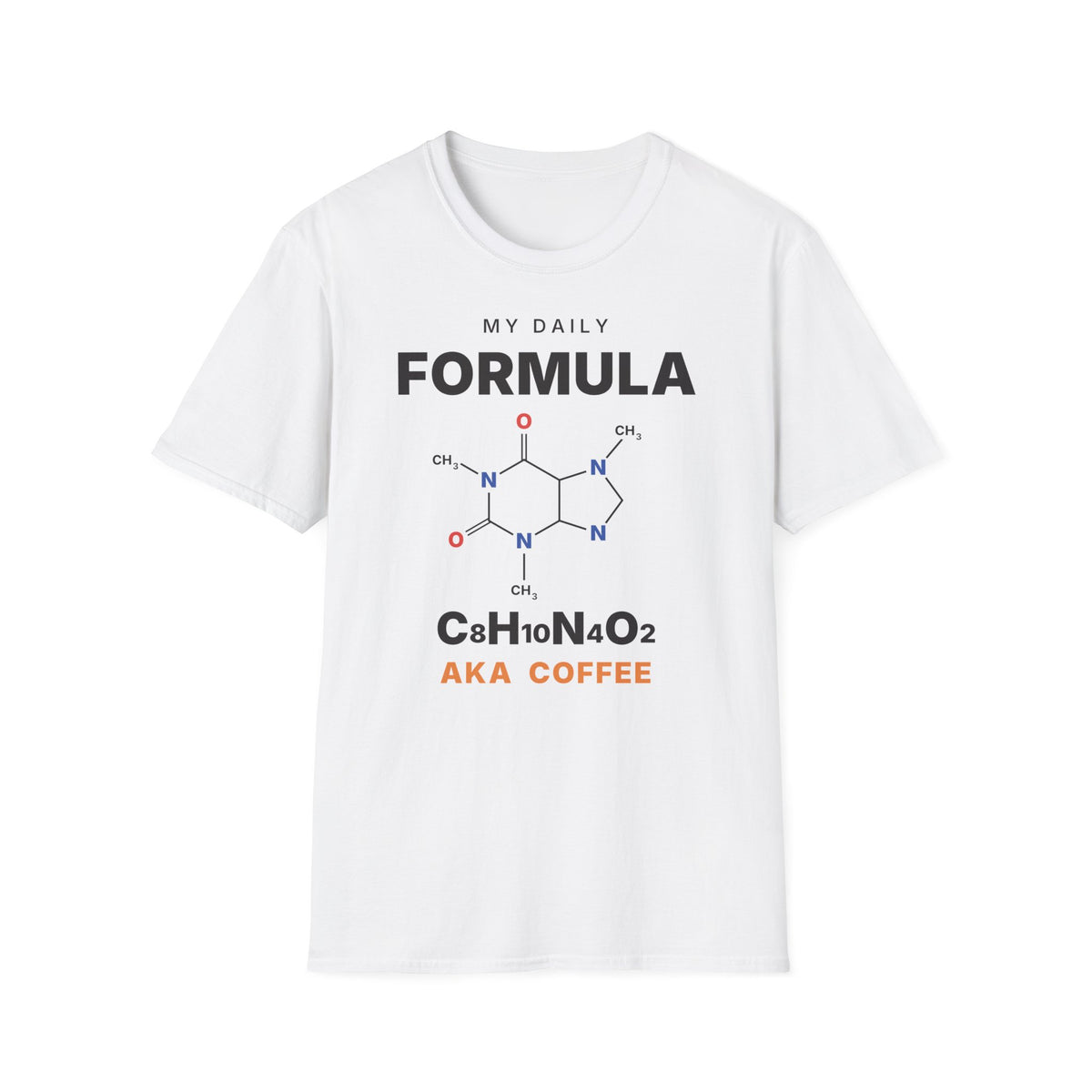 Caffeine Molecule T-Shirt - My Daily Formula Gift for Coffee Lovers